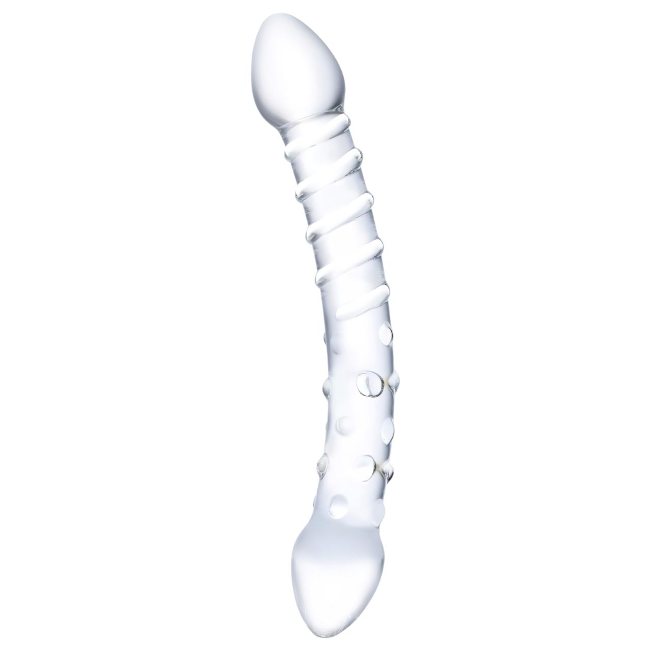 GLAS - üveg dupla dildó (átlátszó)