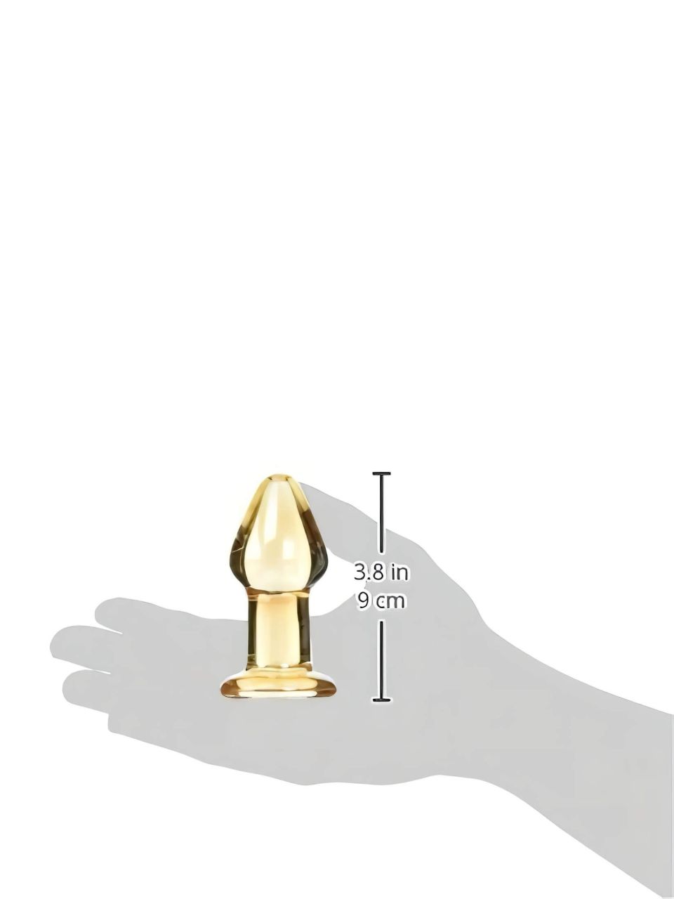 GLAS Over Easy - üveg anál plug (arany)