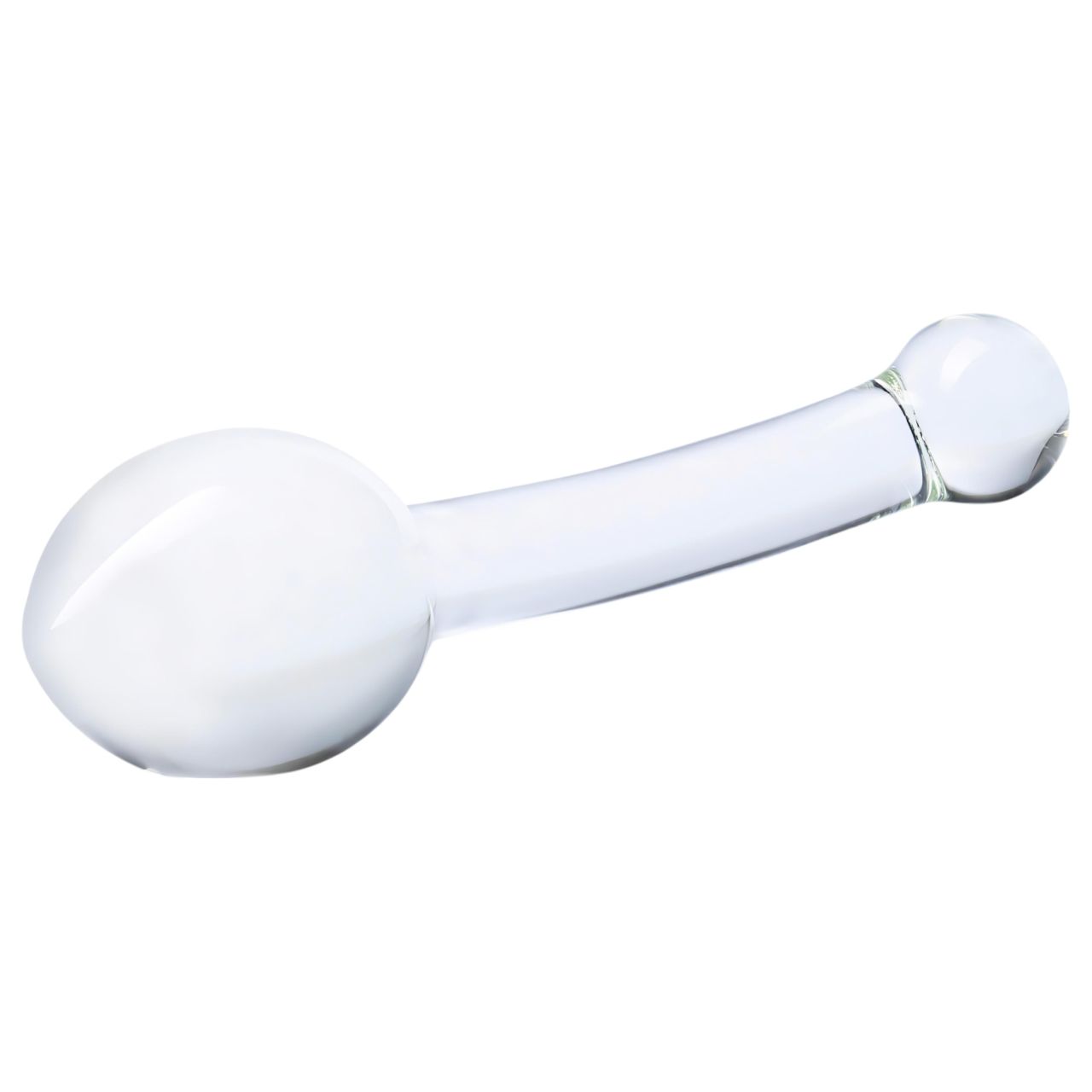 GLAS - üveg anál dupla dildó (átlátszó)