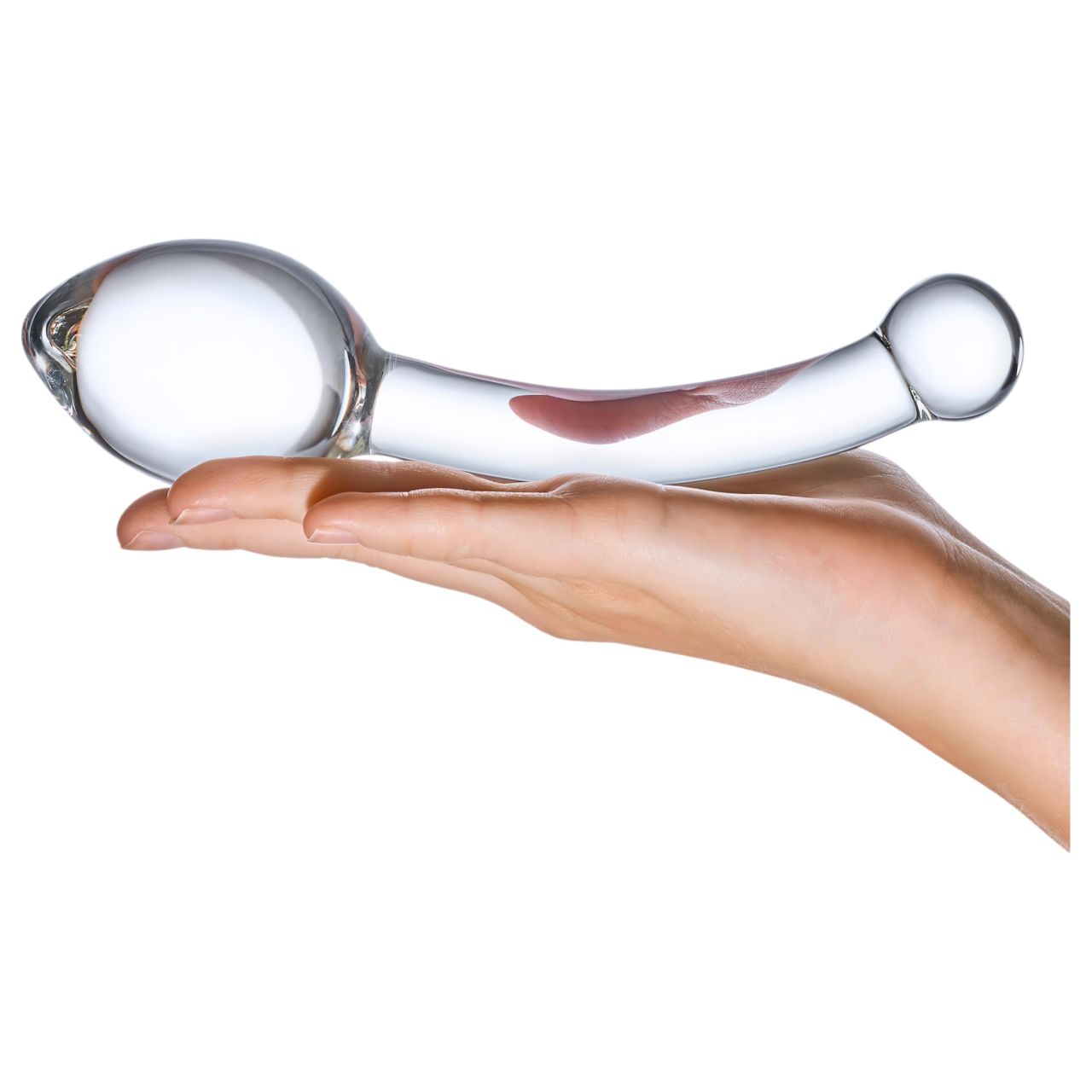 GLAS - üveg anál dupla dildó (átlátszó)