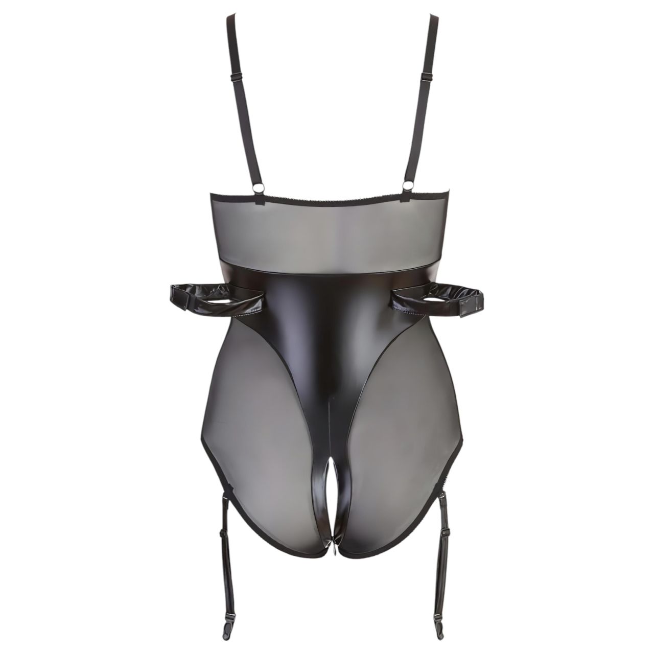 Cottelli Bondage - fényes body bilinccsel (fekete) Cottelli Bondage - fényes body bilinccsel (fekete)