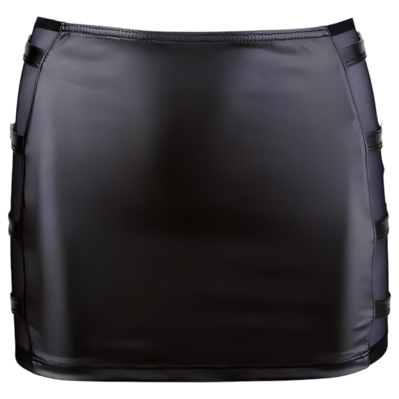 Cottelli - csatos fényes miniszoknya (fekete) Cottelli - csatos fényes miniszoknya (fekete)