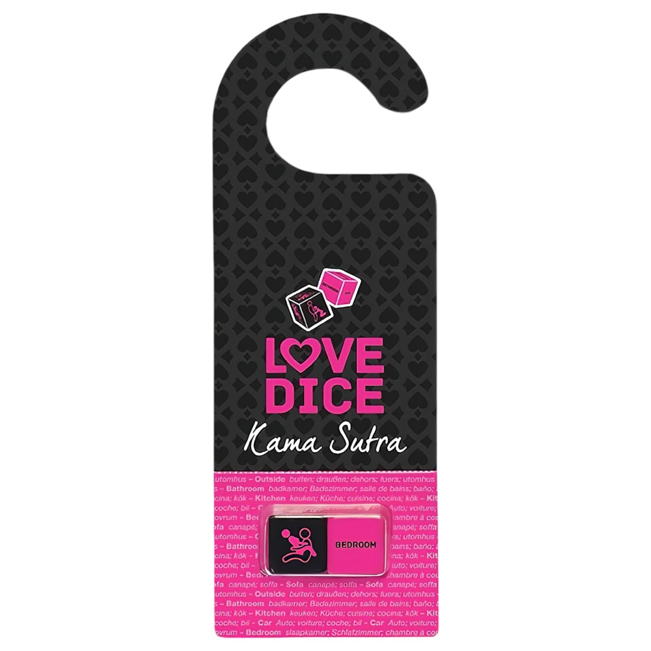 Szex kocka ajtó akasztóval szett (fekete-pink)