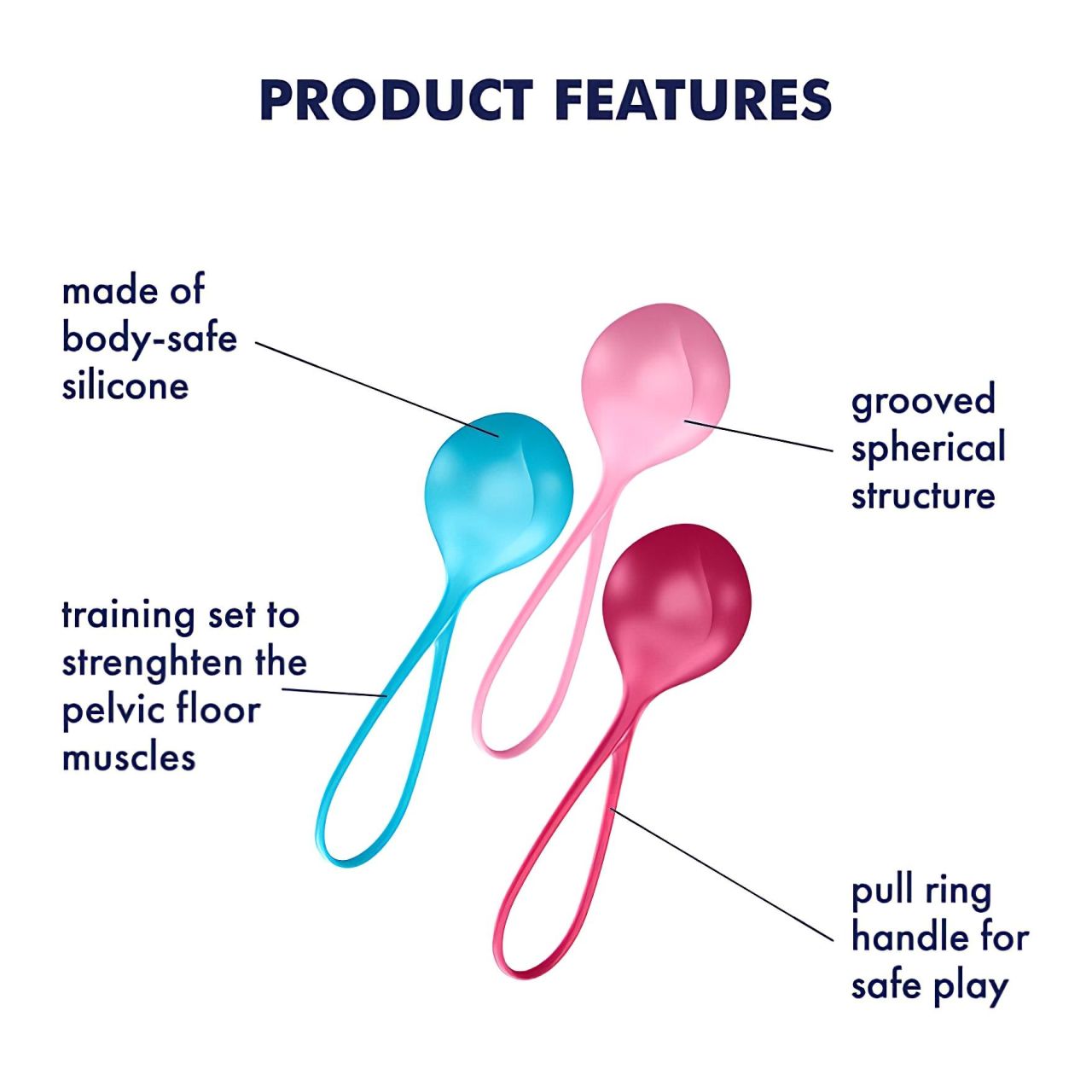Satisfyer Strengthening Balls - gésagolyó szett (3 részes) Satisfyer Strengthening Balls - gésagolyó szett (3 részes)