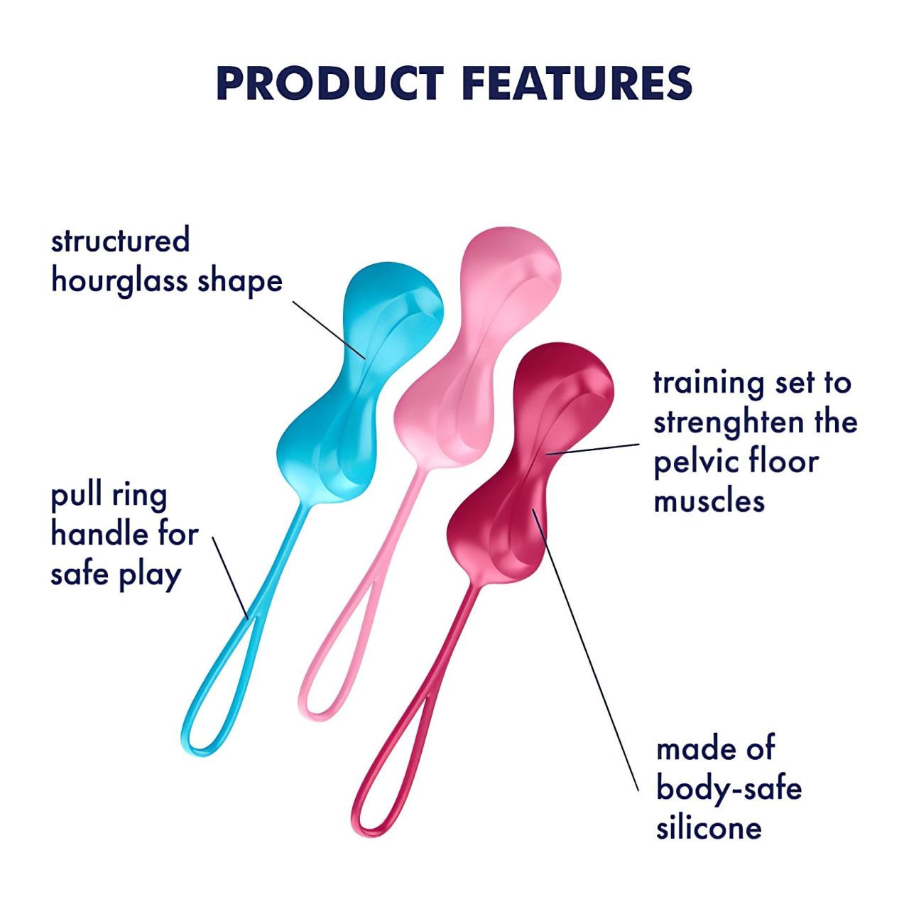 Satisfyer Power Balls - mozgó golyós gésagolyó szett (3db) Satisfyer Power Balls - mozgó golyós gésagolyó szett (3db)