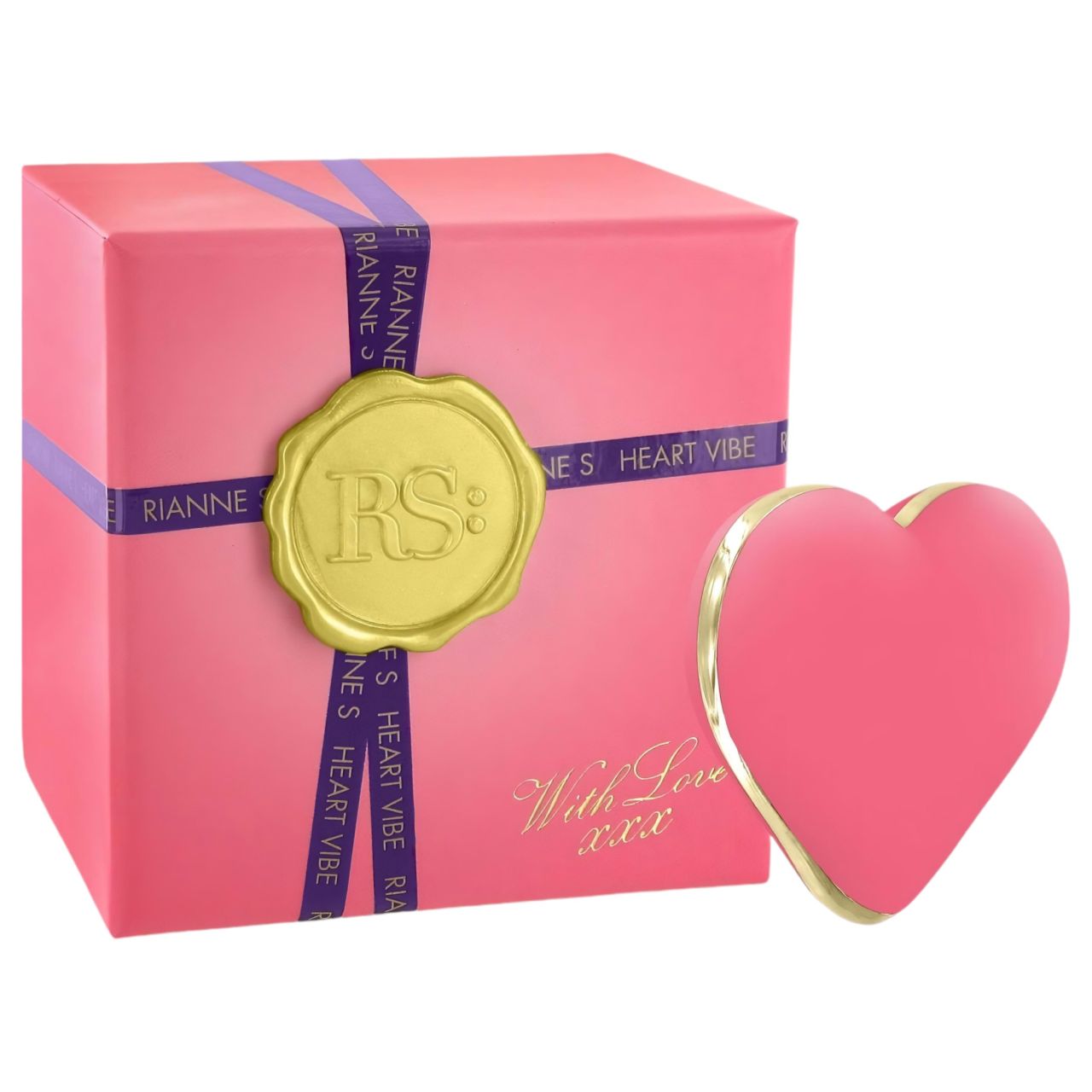 RS Icons Heart - akkus csikló vibrátor (korall)