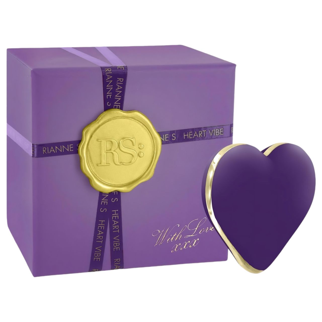 RS Icons Heart - akkus csikló vibrátor (lila)