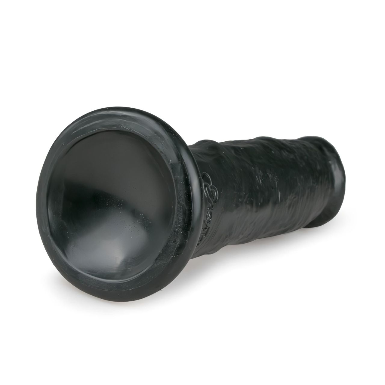 Easytoys - tapadókorongos élethű dildó (15,5cm) - fekete