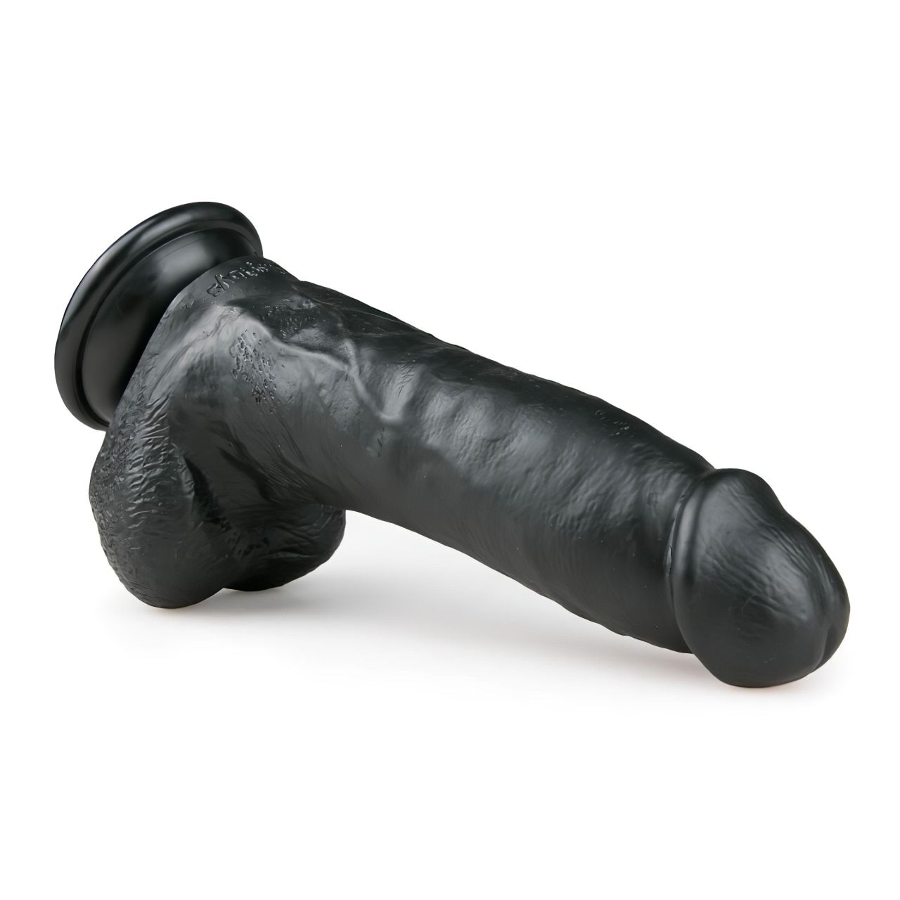 Easytoys - tapadókorongos, herés dildó (20cm) - fekete