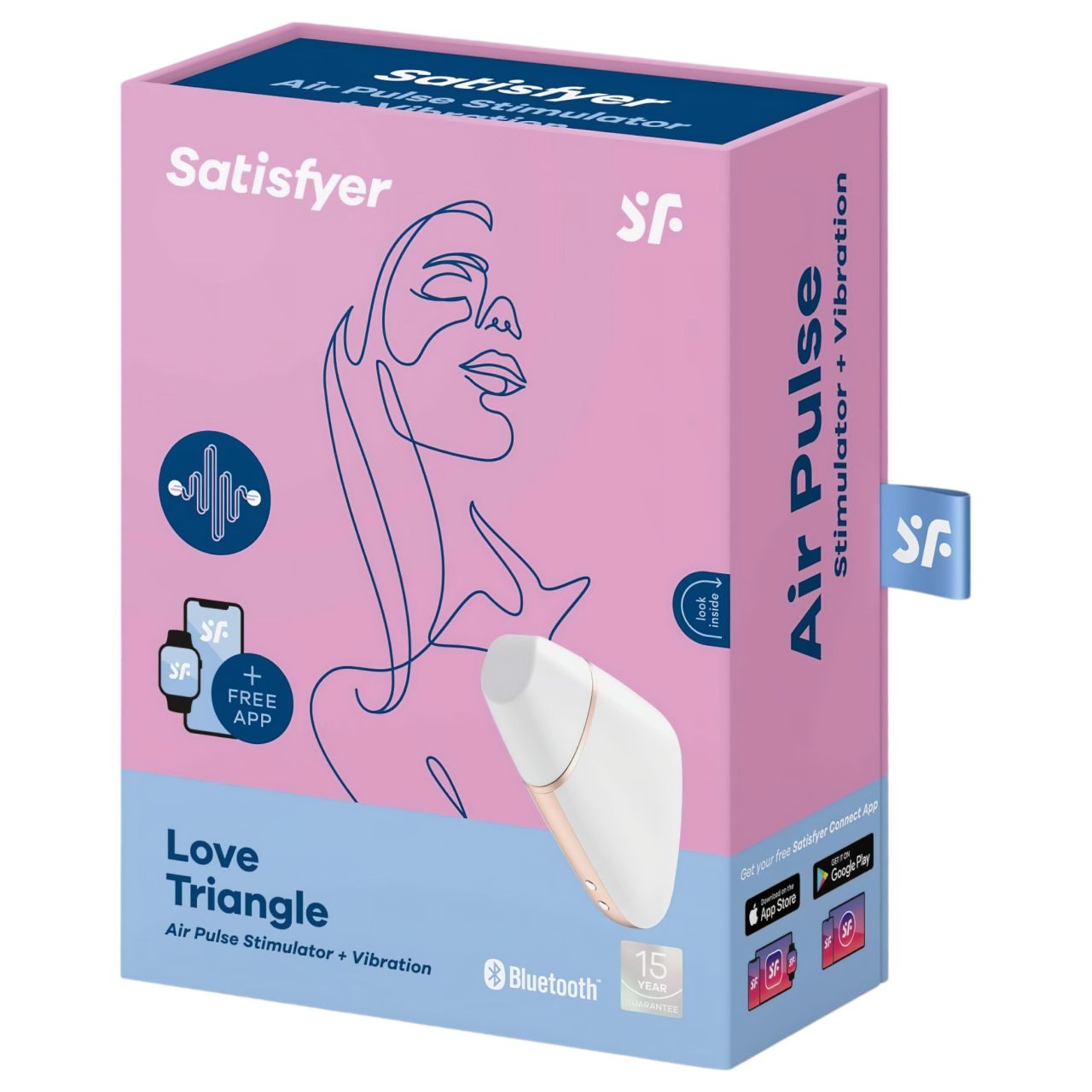 Satisfyer Love Triangle - App-vezérelt léghullámos csiklóizgató (fehér) Satisfyer Love Triangle - App-vezérelt léghullámos csiklóizgató (fehér)