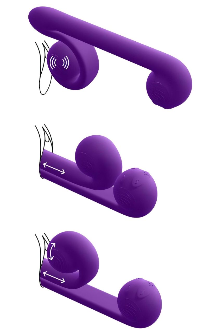 / Snail Vibe Duo - akkus, 3in1 stimuláló vibrátor (lila)