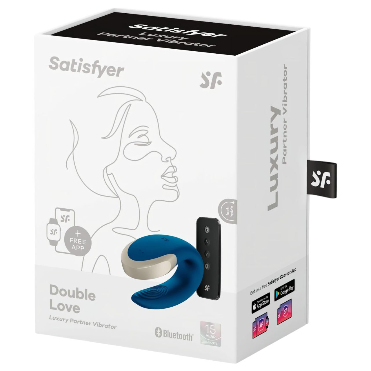 Satisfyer Double Love - okos párvibrátor (kék) Satisfyer Double Love - okos párvibrátor (kék)