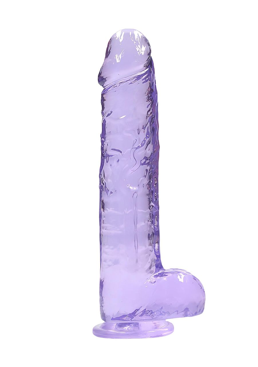 REALROCK - átlátszó élethű dildó - lila (22cm)