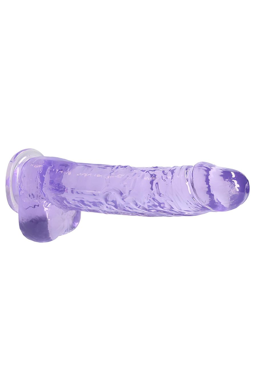 REALROCK - átlátszó élethű dildó - lila (22cm)
