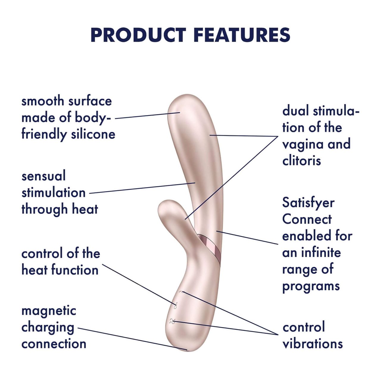 Satisfyer Hot Lover - okos vibrátor (ezüst) Satisfyer Hot Lover - okos vibrátor (ezüst)