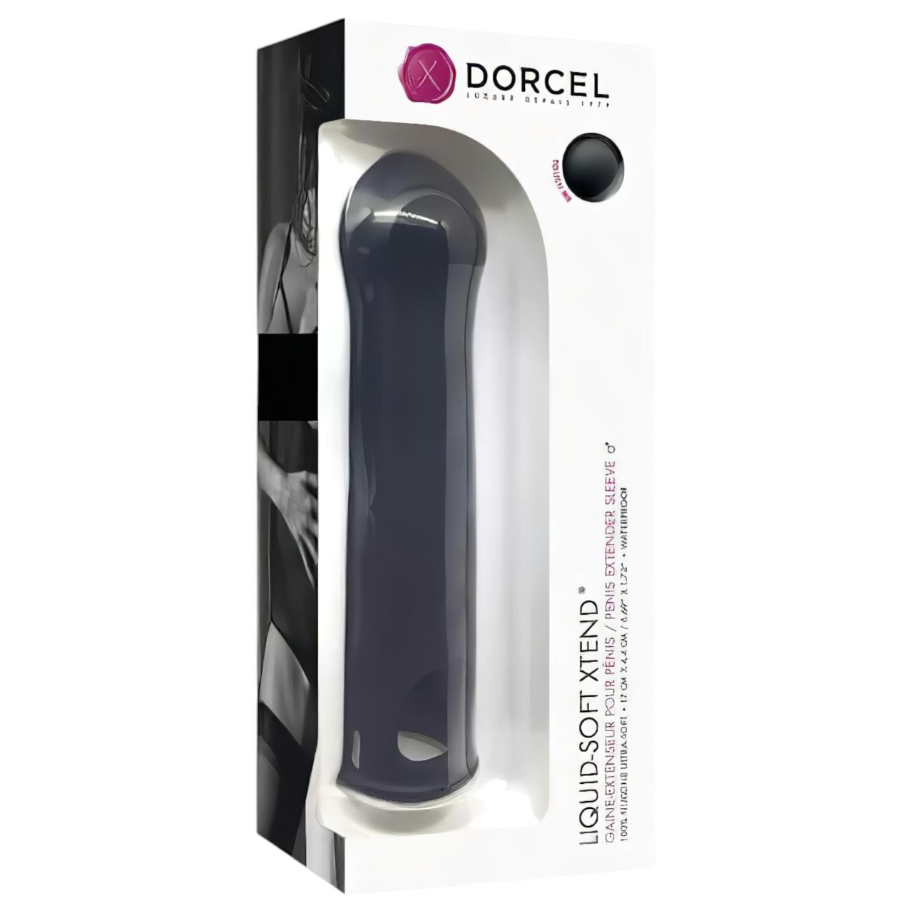 Dorcel Liquid-soft Xtend - péniszköpeny (fekete) Dorcel Liquid-soft Xtend - péniszköpeny (fekete)
