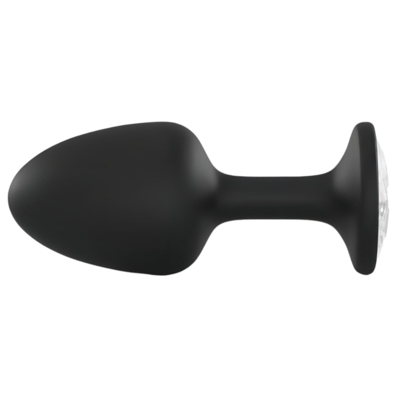 Dorcel Geisha Plug Diamond M - fehér köves anál plug (fekete)