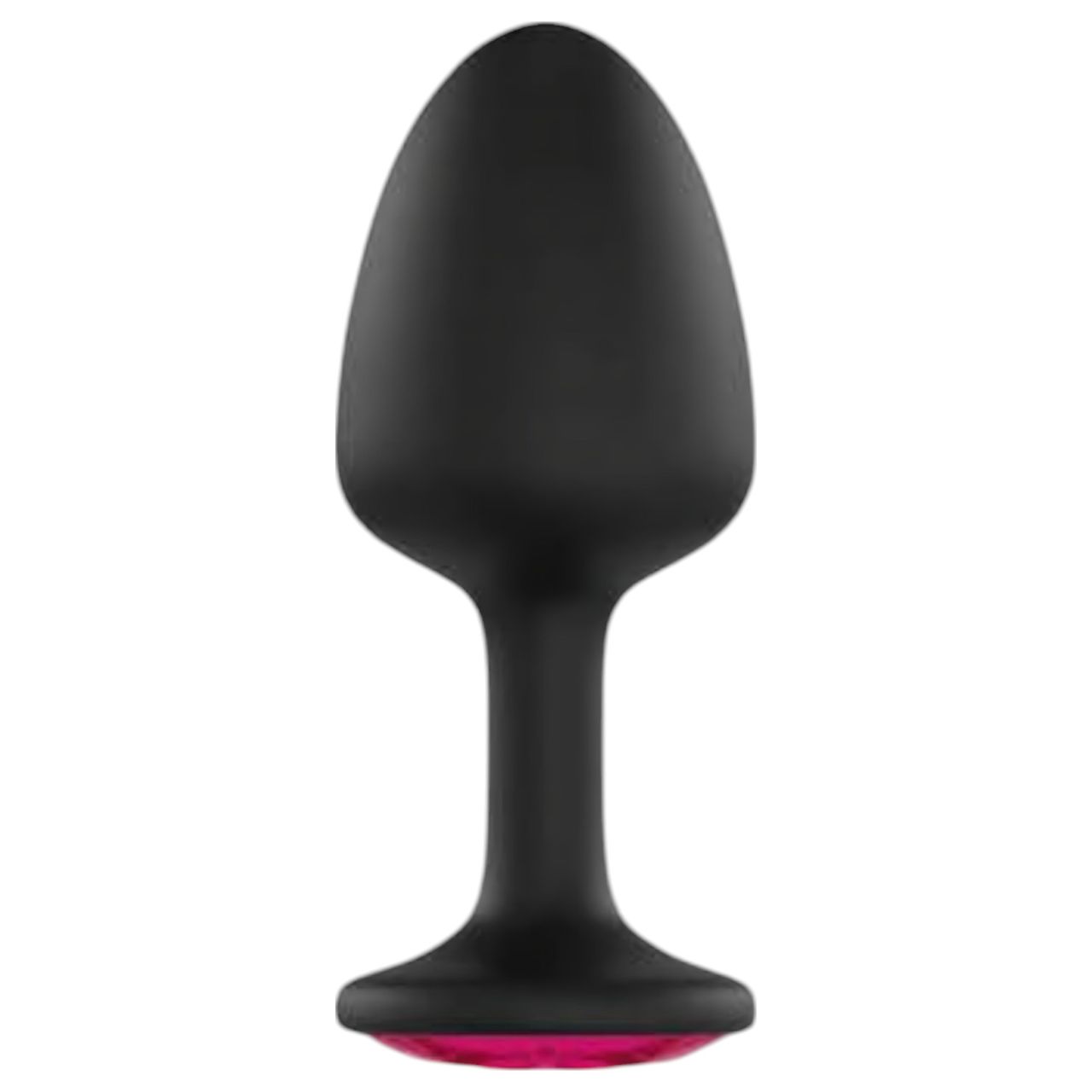 Dorcel Geisha Plug Ruby M - pink köves anál dildó (fekete)