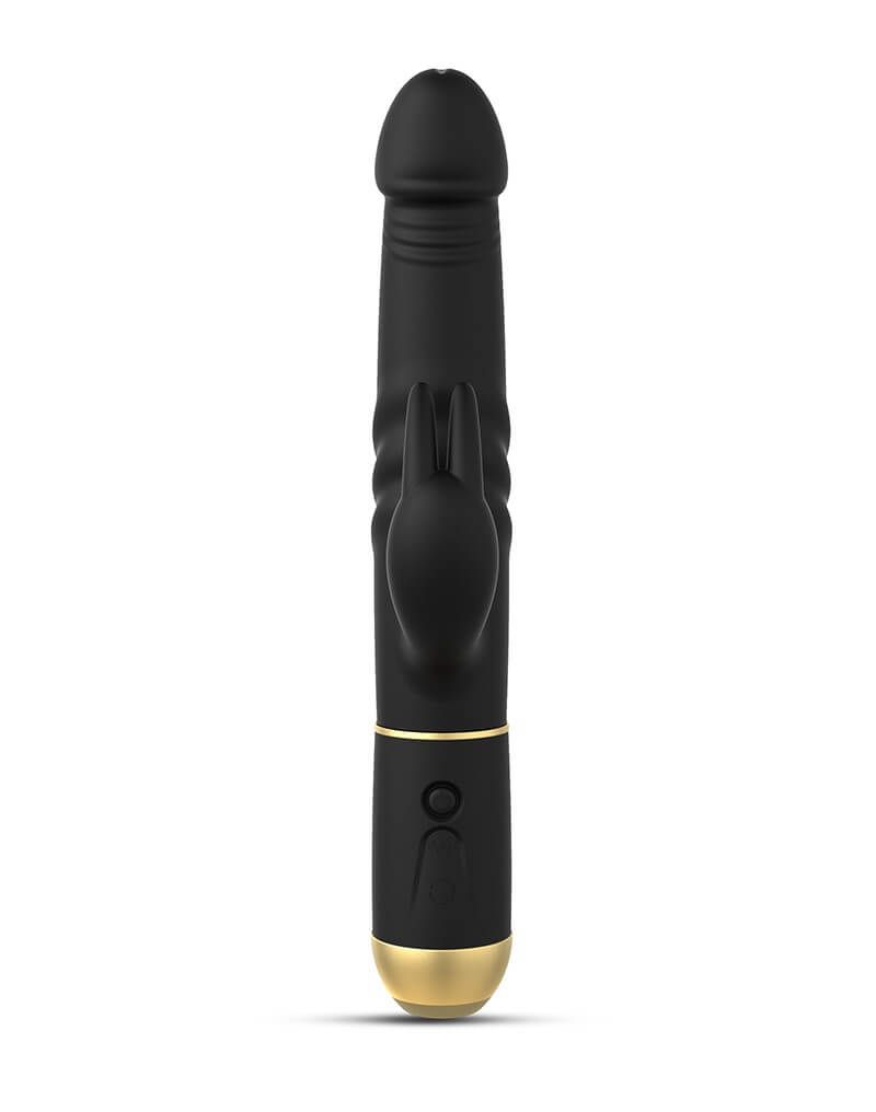 Dorcel Furious Rabbit 2.0 - akkus, lökő csiklókaros vibrátor (fekete)