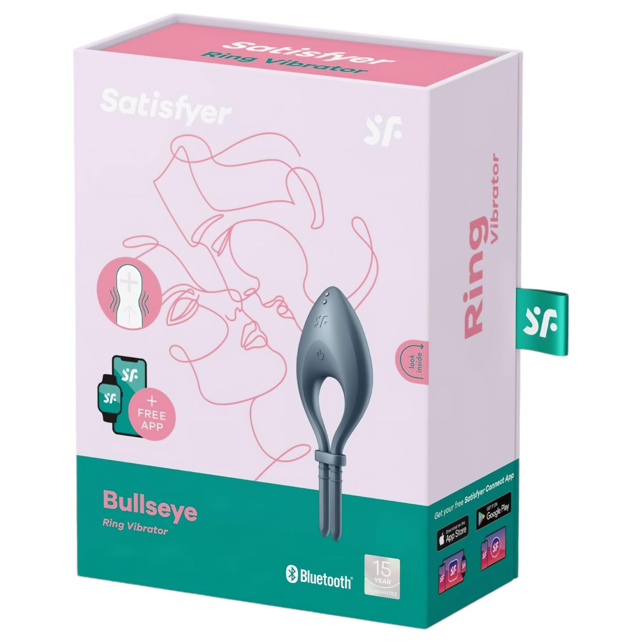 Satisfyer Bullseye - okos vibrációs péniszgyűrű (szürke) Satisfyer Bullseye - okos vibrációs péniszgyűrű (szürke)