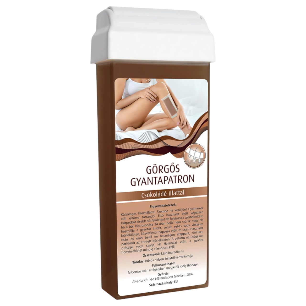 Görgős gyantapatron - széles görgőfejjel (100ml) - csokoládé illattal