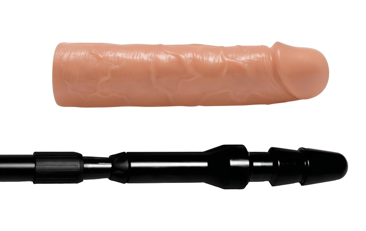 / Master Series Dick Stick - teleszkópos bot dildóval (fekete-natúr)