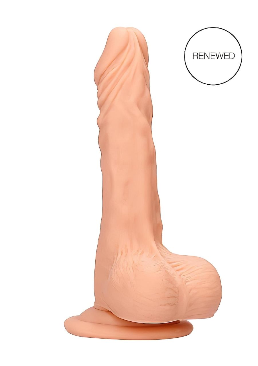 RealRock Dong 10 - élethű, herés dildó (25cm) - natúr