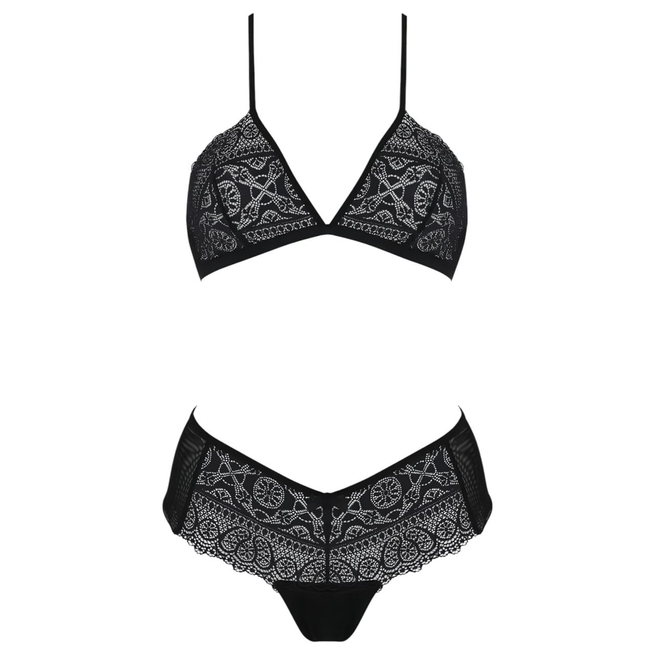 / Passion Eco Kerria - csipke bikini szett (fekete)