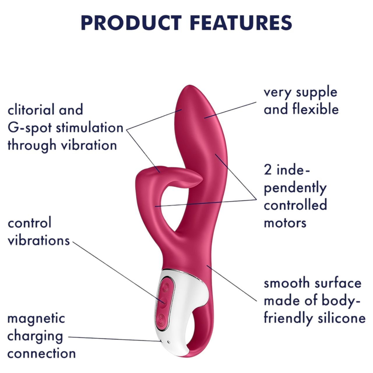 Satisfyer Embrace Me - akkus, csiklókaros vibrátor (piros) Satisfyer Embrace Me - akkus, csiklókaros vibrátor (piros)