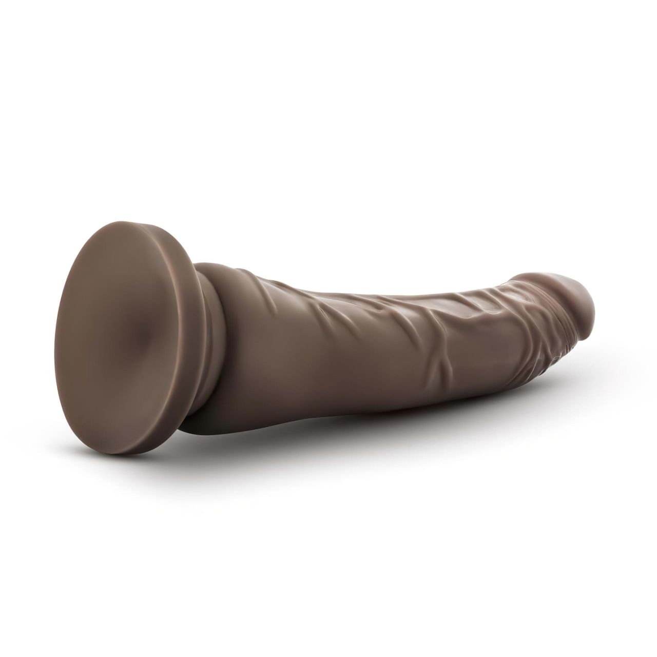Dr. Skin 8,5 - tapadókorongos élethű dildó - barna (20,5cm)