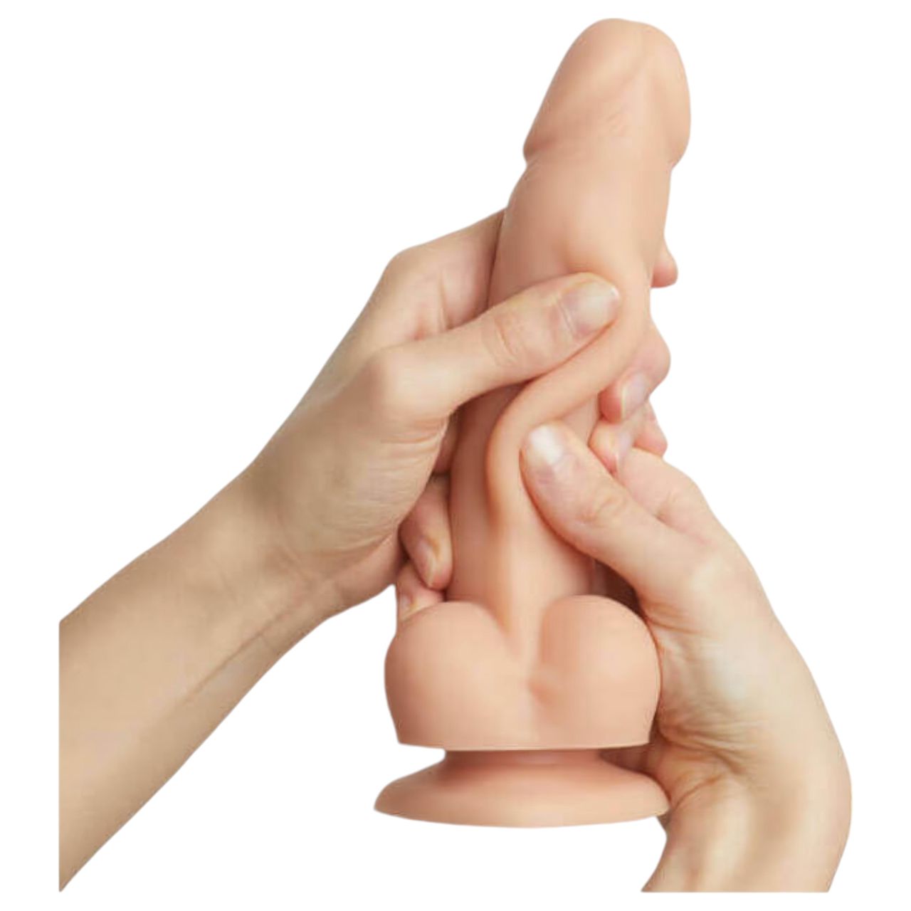 Strap-on-me M - kétrétegű, tapadókorongos dildó (natúr)