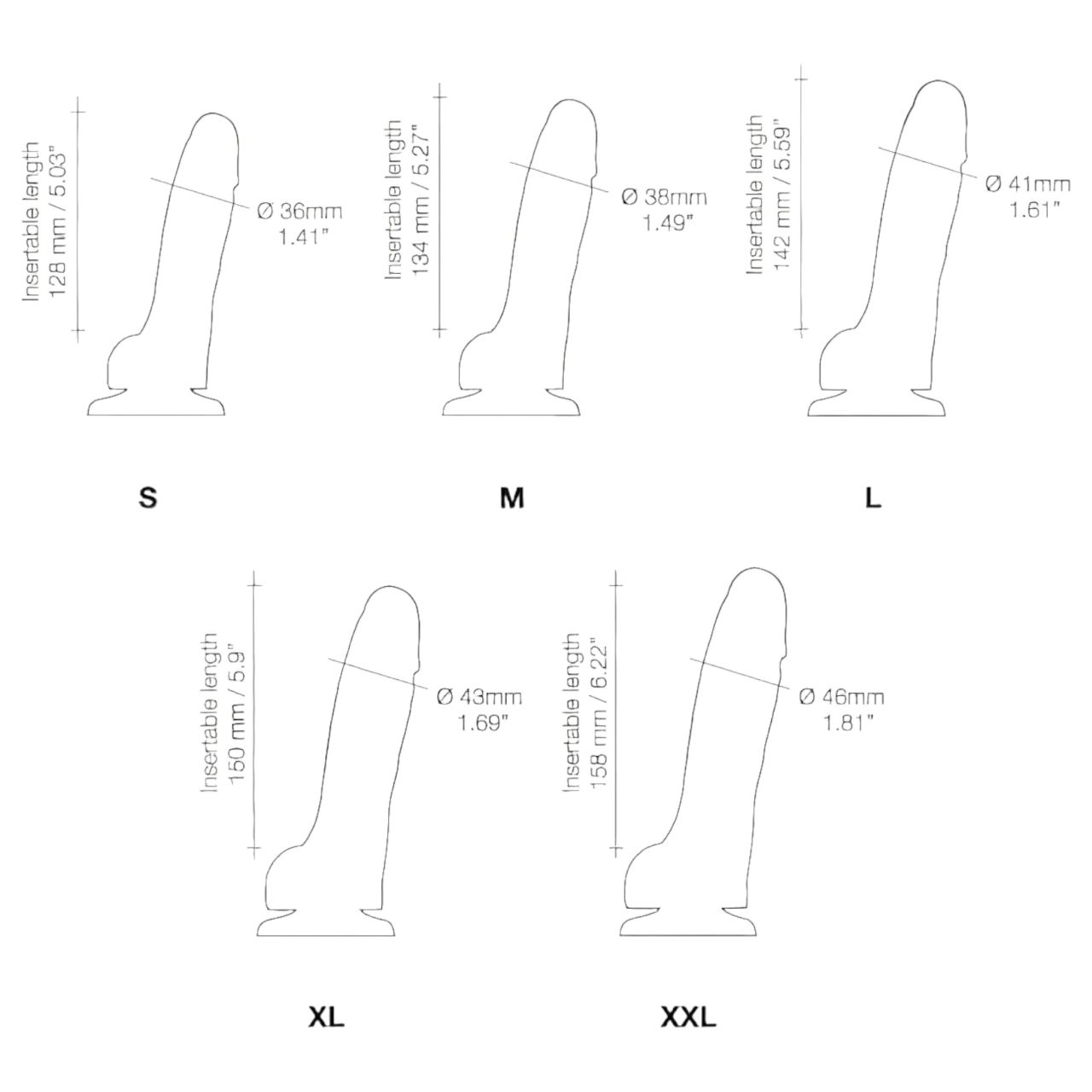 Strap-on-me S - kétrétegű, tapadókorongos dildó (fekete) Strap-on-me S - kétrétegű, tapadókorongos dildó (fekete)