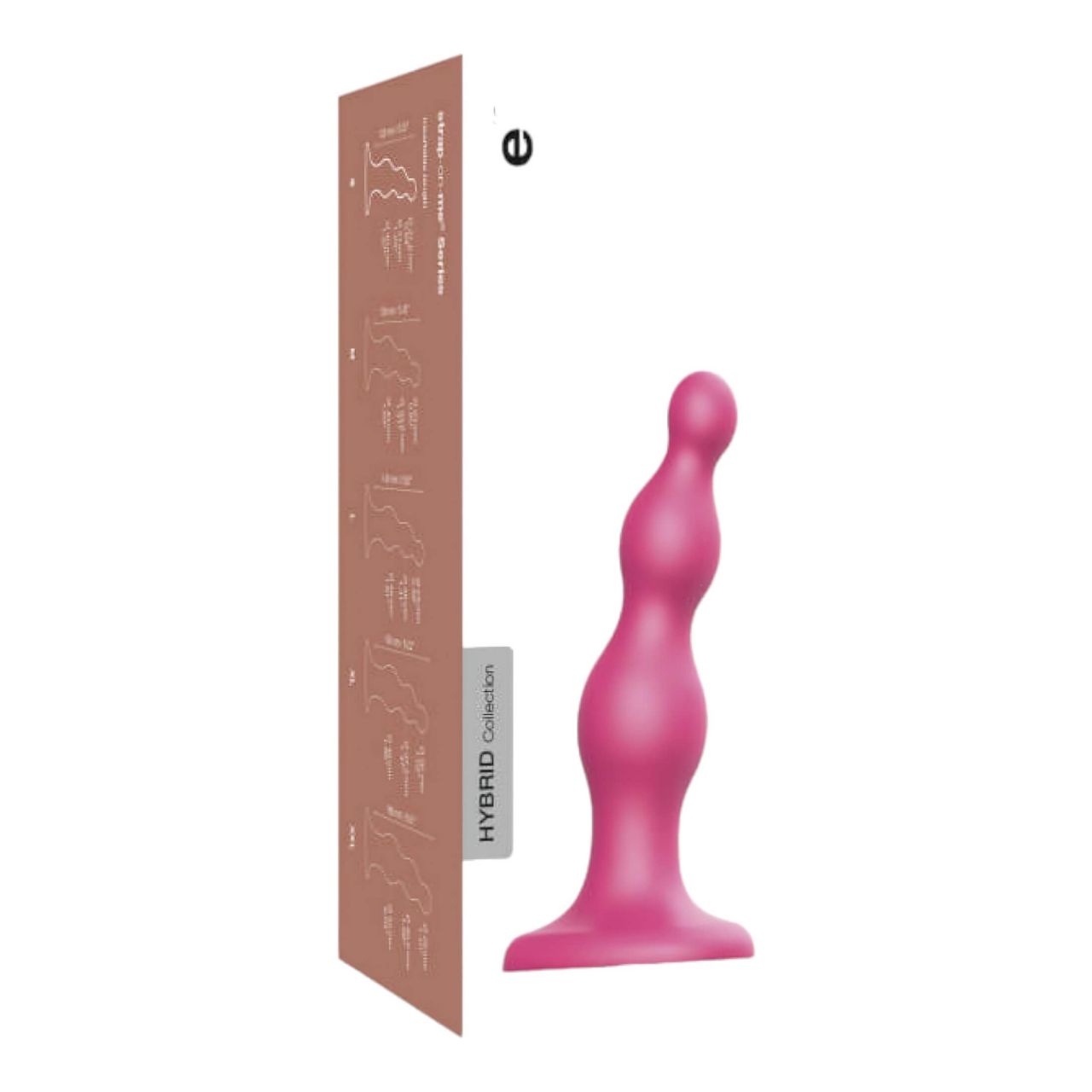 Strap-on-me Beads S - gyöngyös, tapadókorongos dildó (pink)