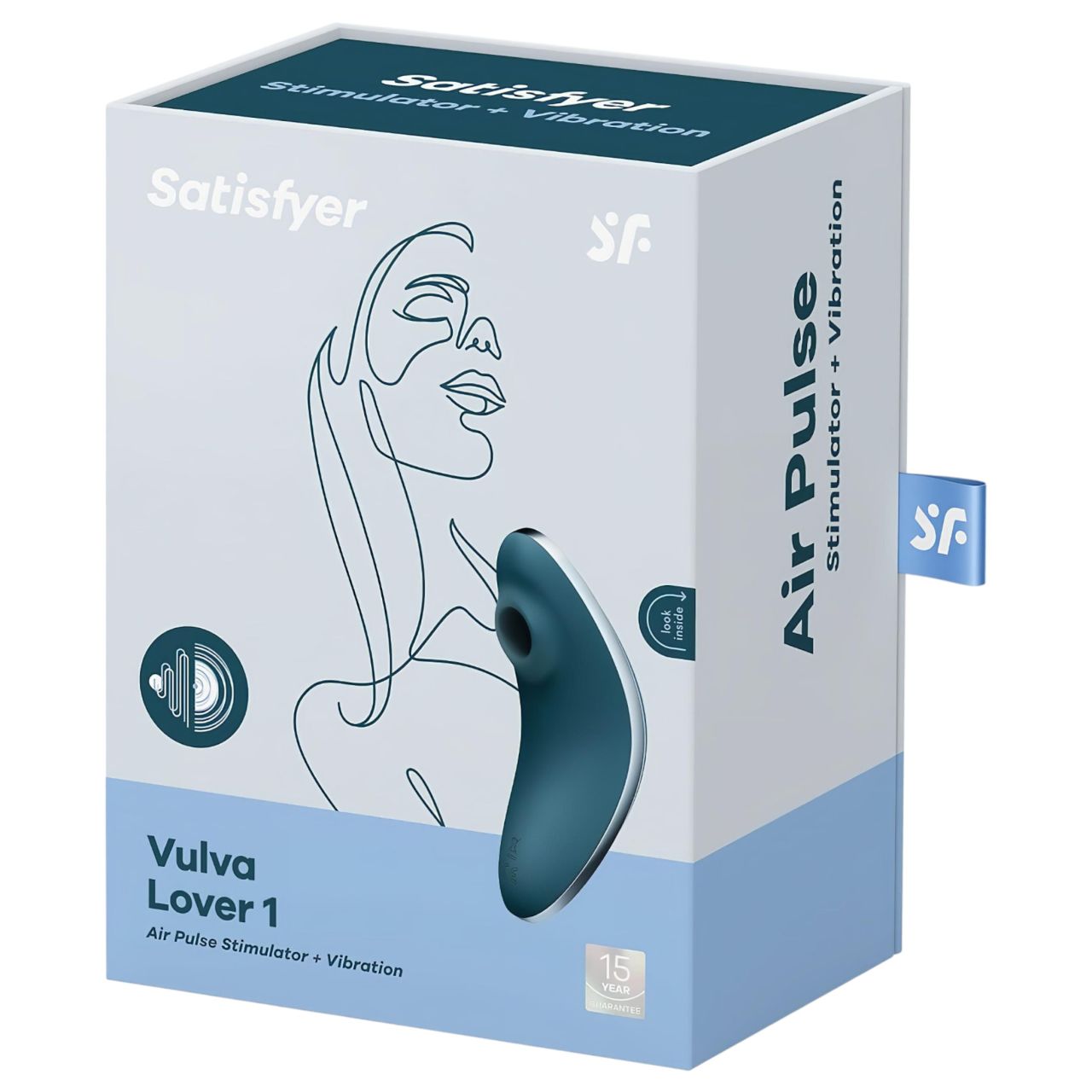 Satisfyer Vulva Lover 1 - akkus léghullámos csikló vibrátor (kék)