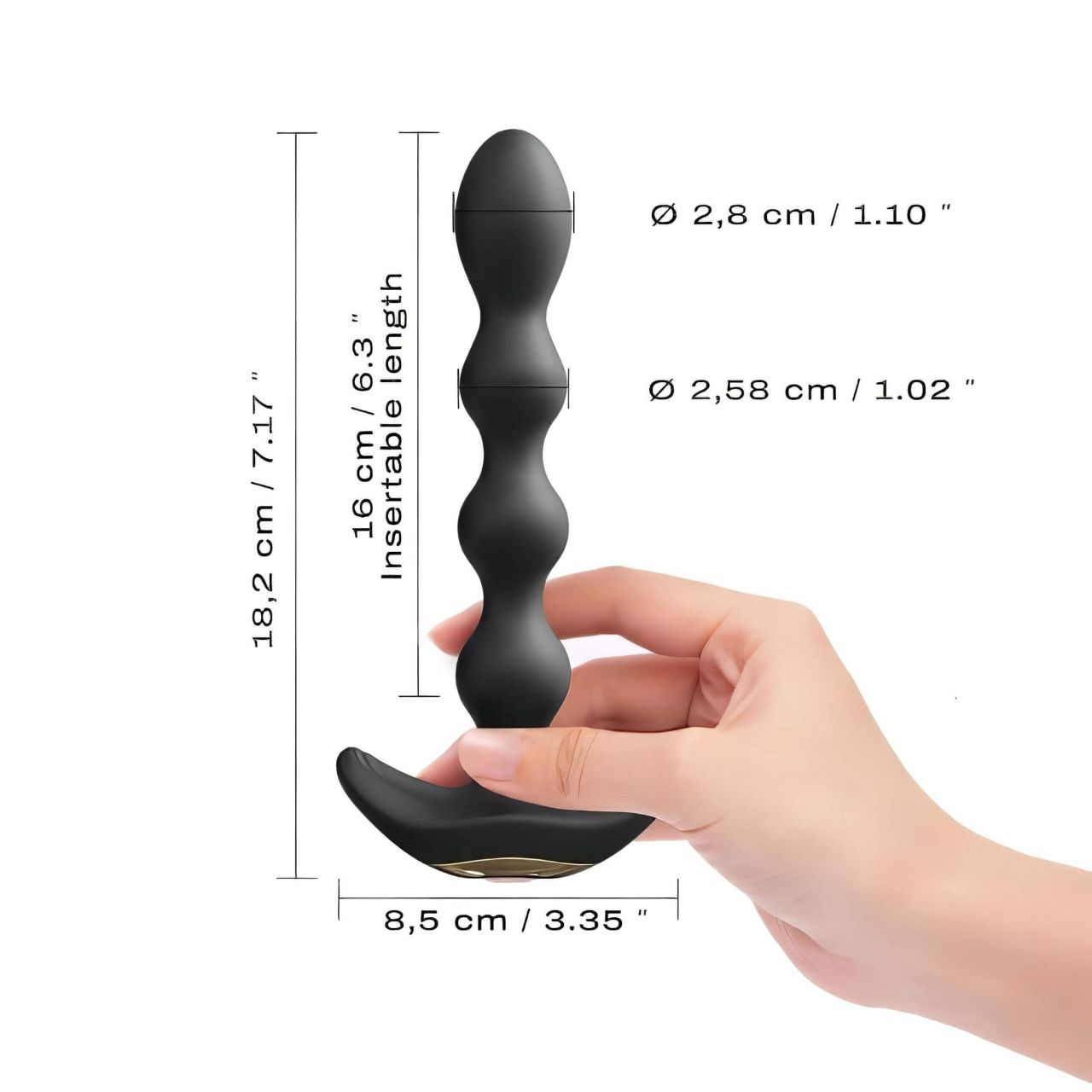 / Dorcel Flexi Balls - akkus, rádiós anál vibrátor (fekete)