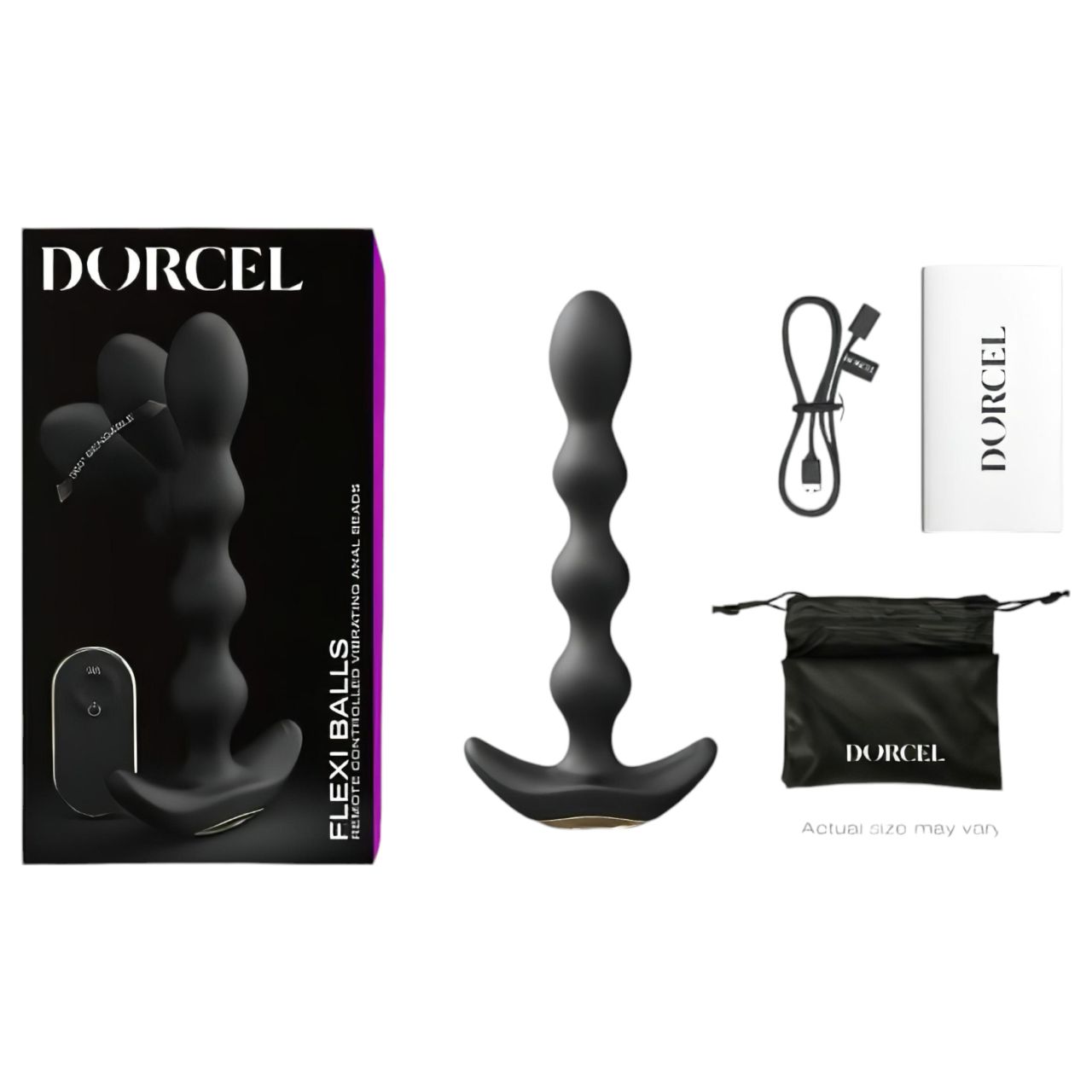 / Dorcel Flexi Balls - akkus, rádiós anál vibrátor (fekete)