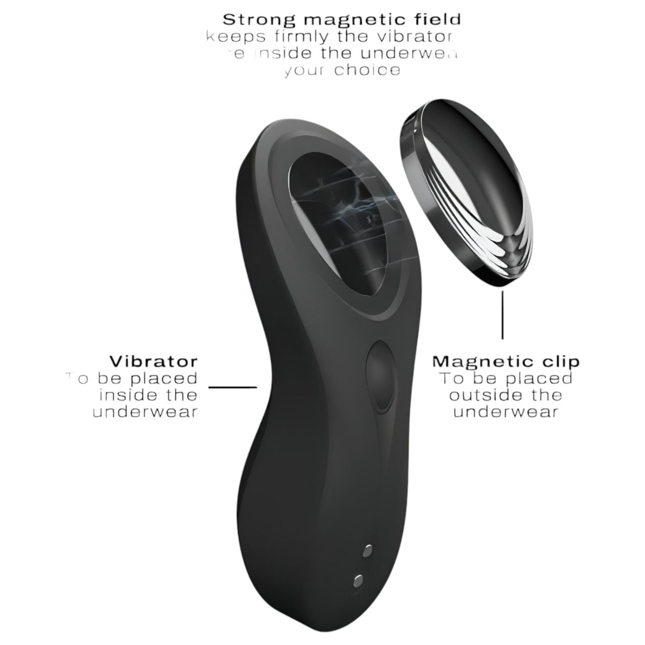 Dorcel Discreet Vibe + - akkus, rádiós csikló vibrátor (fekete) Dorcel Discreet Vibe + - akkus, rádiós csikló vibrátor (fekete)
