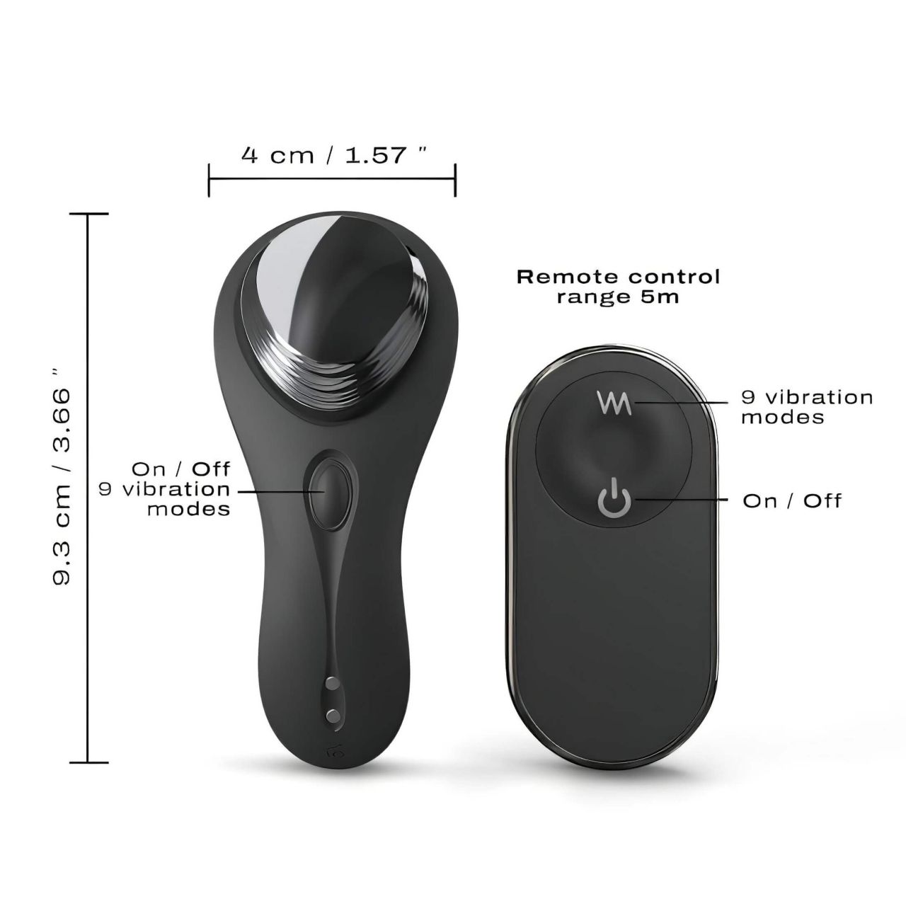 Dorcel Discreet Vibe + - akkus, rádiós csikló vibrátor (fekete) Dorcel Discreet Vibe + - akkus, rádiós csikló vibrátor (fekete)