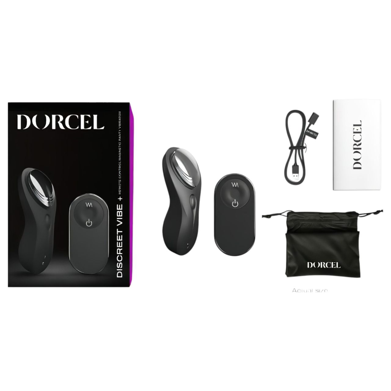 Dorcel Discreet Vibe + - akkus, rádiós csikló vibrátor (fekete) Dorcel Discreet Vibe + - akkus, rádiós csikló vibrátor (fekete)