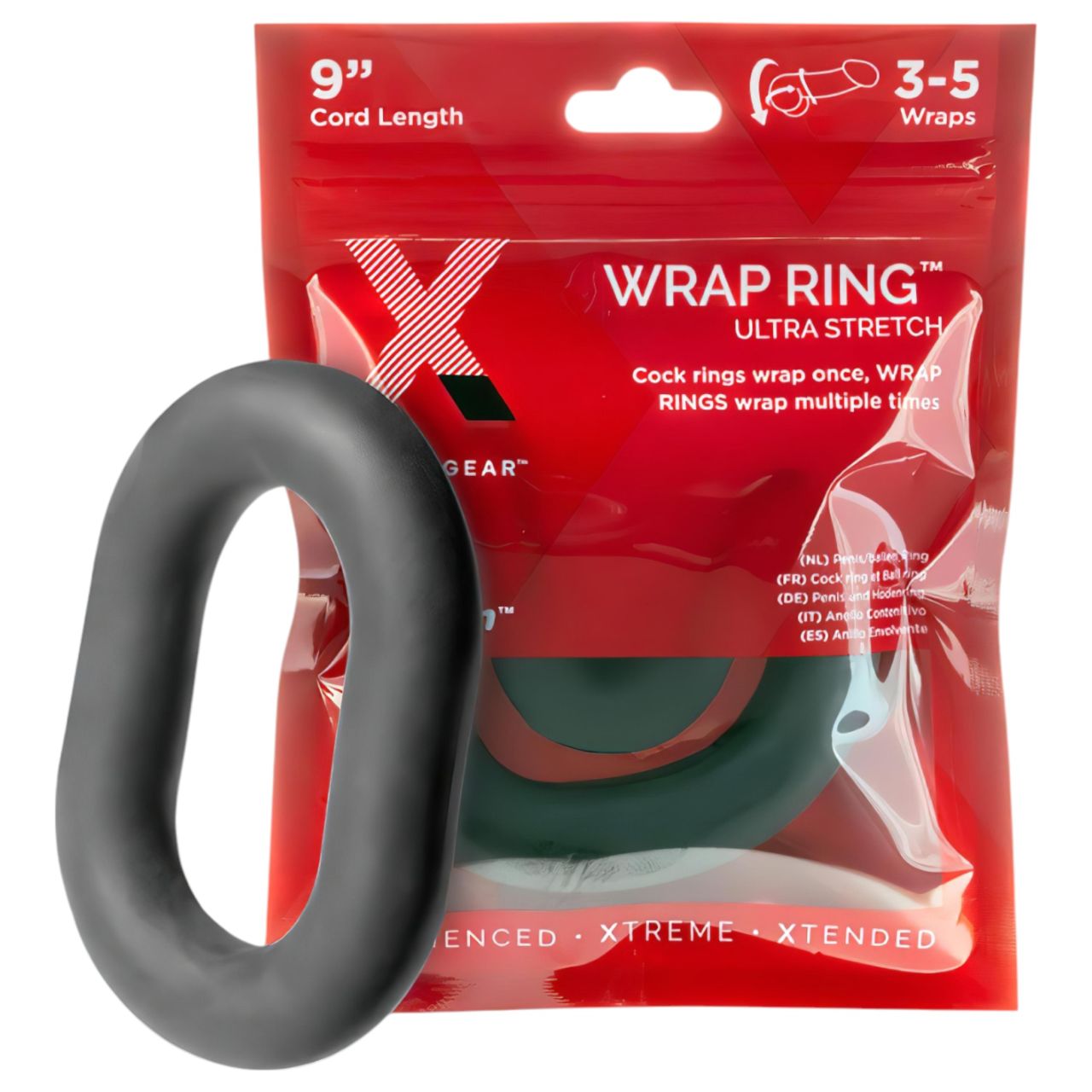 Perfect Fit Ultra Wrap 9 - vastag péniszgyűrű - fekete (22cm)