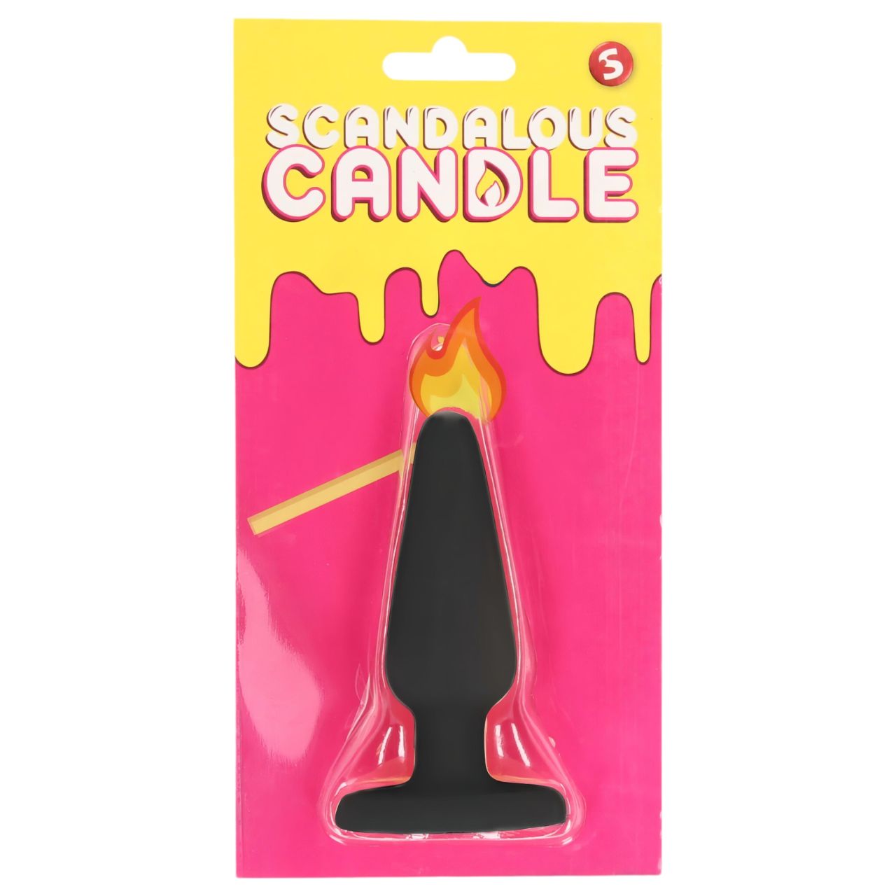 Scandalous - gyertya - anál plug - fekete (50g)