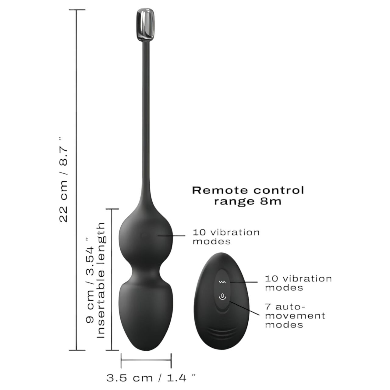 Dorcel Love Balls - mágneses gésagolyó duó (fekete) Dorcel Love Balls - mágneses gésagolyó duó (fekete)
