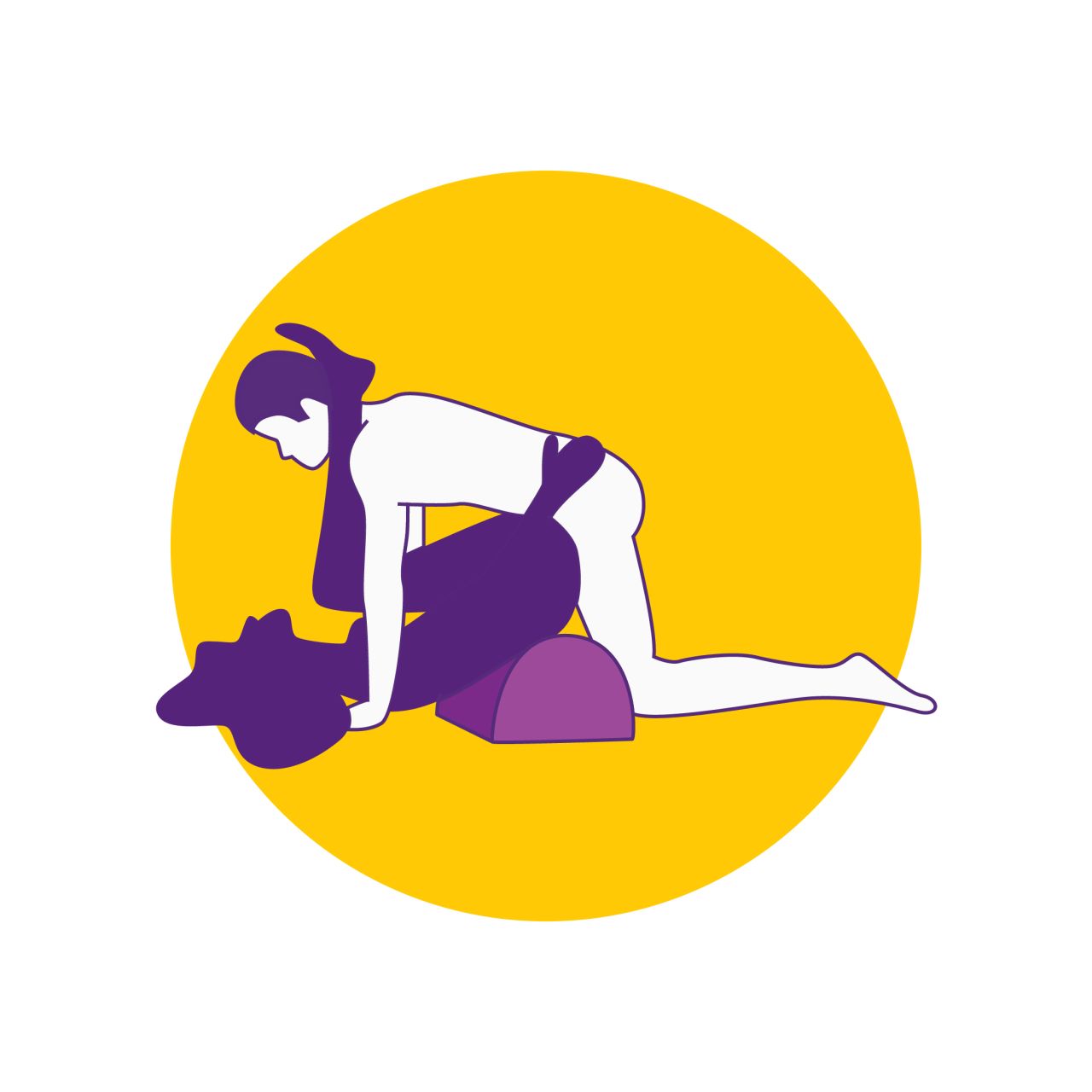 Desirel Magic Pillow - felfújható szexpárna - dildótartóval (lila)