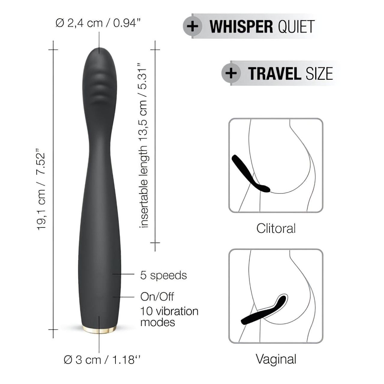 / Dorcel G-slim - akkus, G-pont vibrátor (fekete) / Dorcel G-slim - akkus, G-pont vibrátor (fekete)