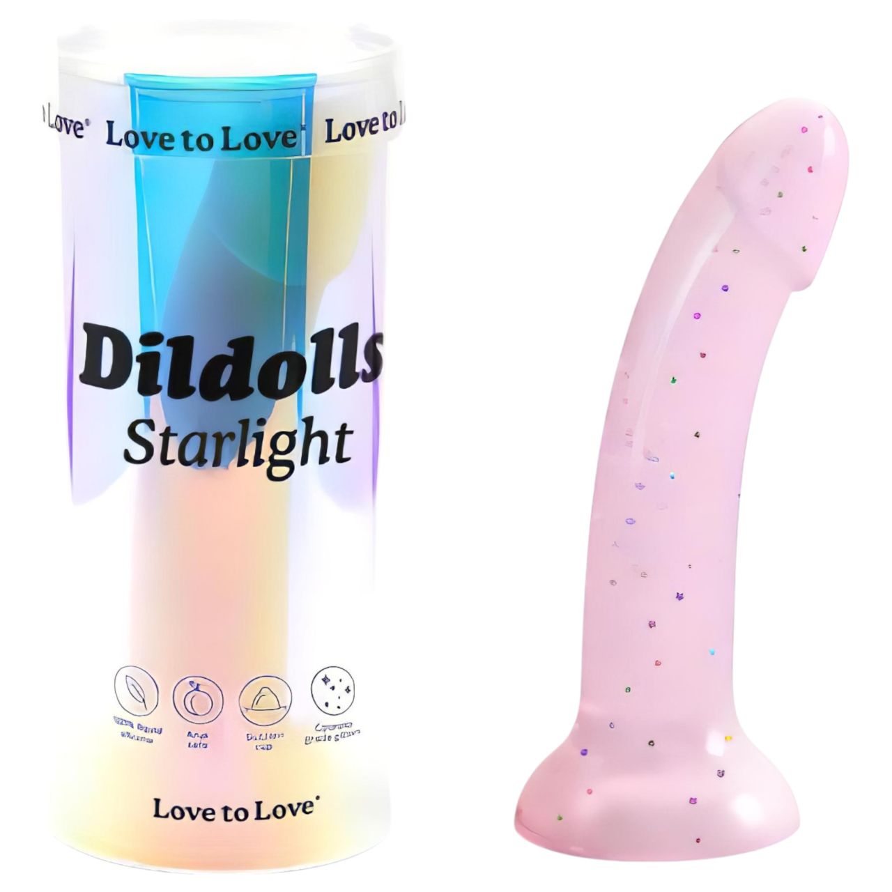 Dildolls Starlight - tapadókorongos, csillagos dildó (pink) Dildolls Starlight - tapadókorongos, csillagos dildó (pink)