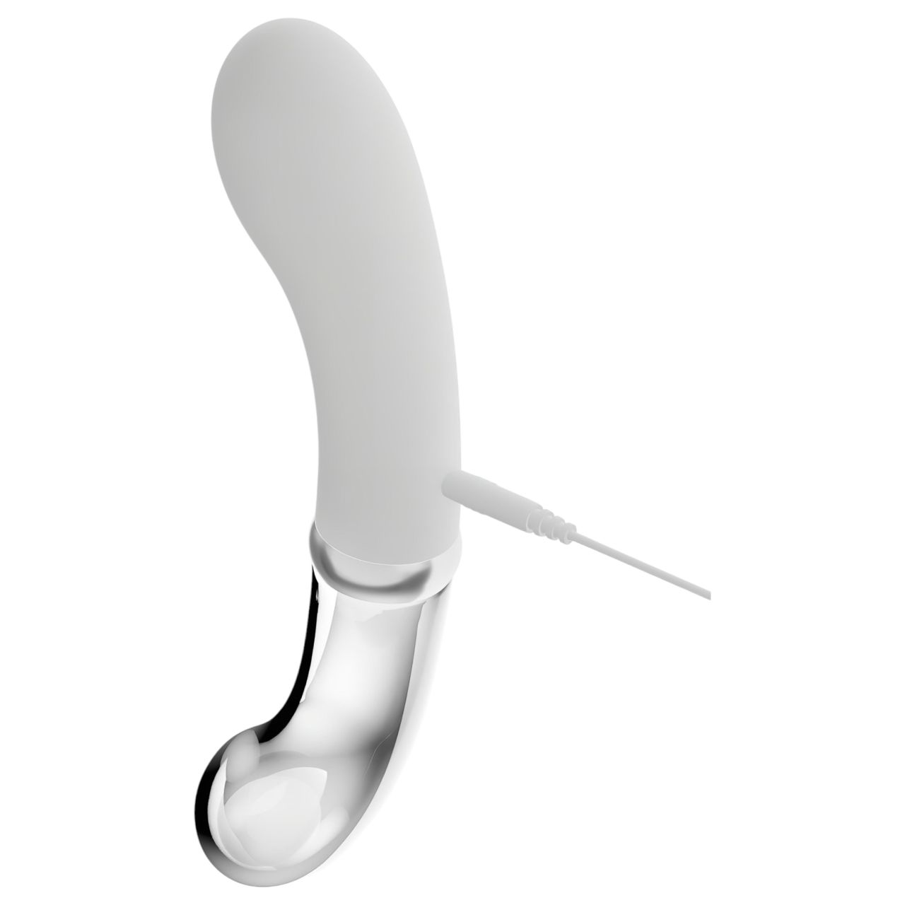 You2toys Liaison - szilikon-üveg LED vibrátor (átlátszó-fehér)