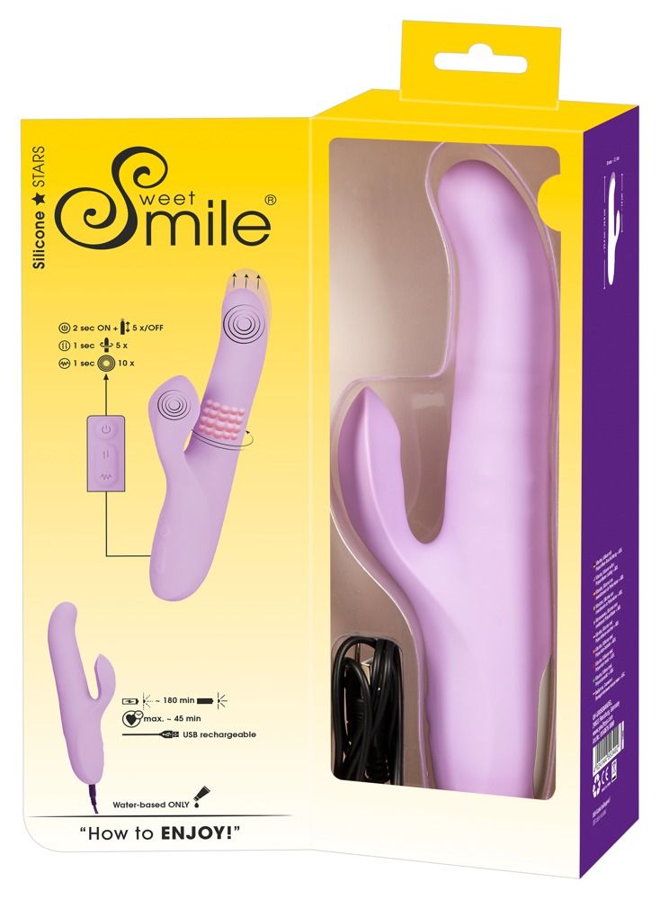 SMILE Thrusting - akkus csiklókaros, forgó-lökő vibrátor (lila)