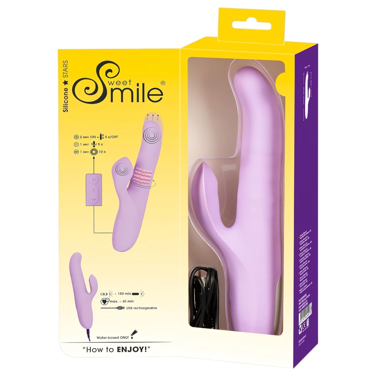 SMILE Thrusting - csiklókaros, forgó-lökő vibrátor (lila)
