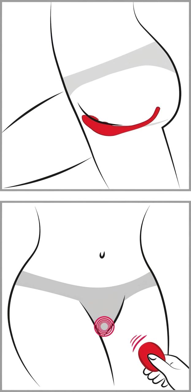 SMILE Slim Panty - akkus, rádiós csikló vibrátor (piros) SMILE Slim Panty - akkus, rádiós csikló vibrátor (piros)