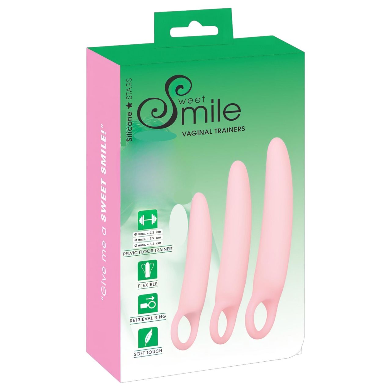 SMILE - Vaginal Trainers - dildó szett - rózsaszín (3 részes)